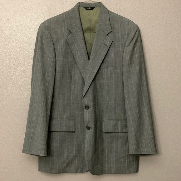 Nordstrom Chaps By Ralph Lauren Mens Virgin Wool Suit Blazer main color Gray - Picture 1 of 16
